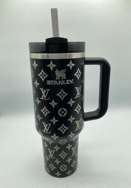 Pre-Owned Stanley LV-Inspired Tumbler 40oz, Black/Silver